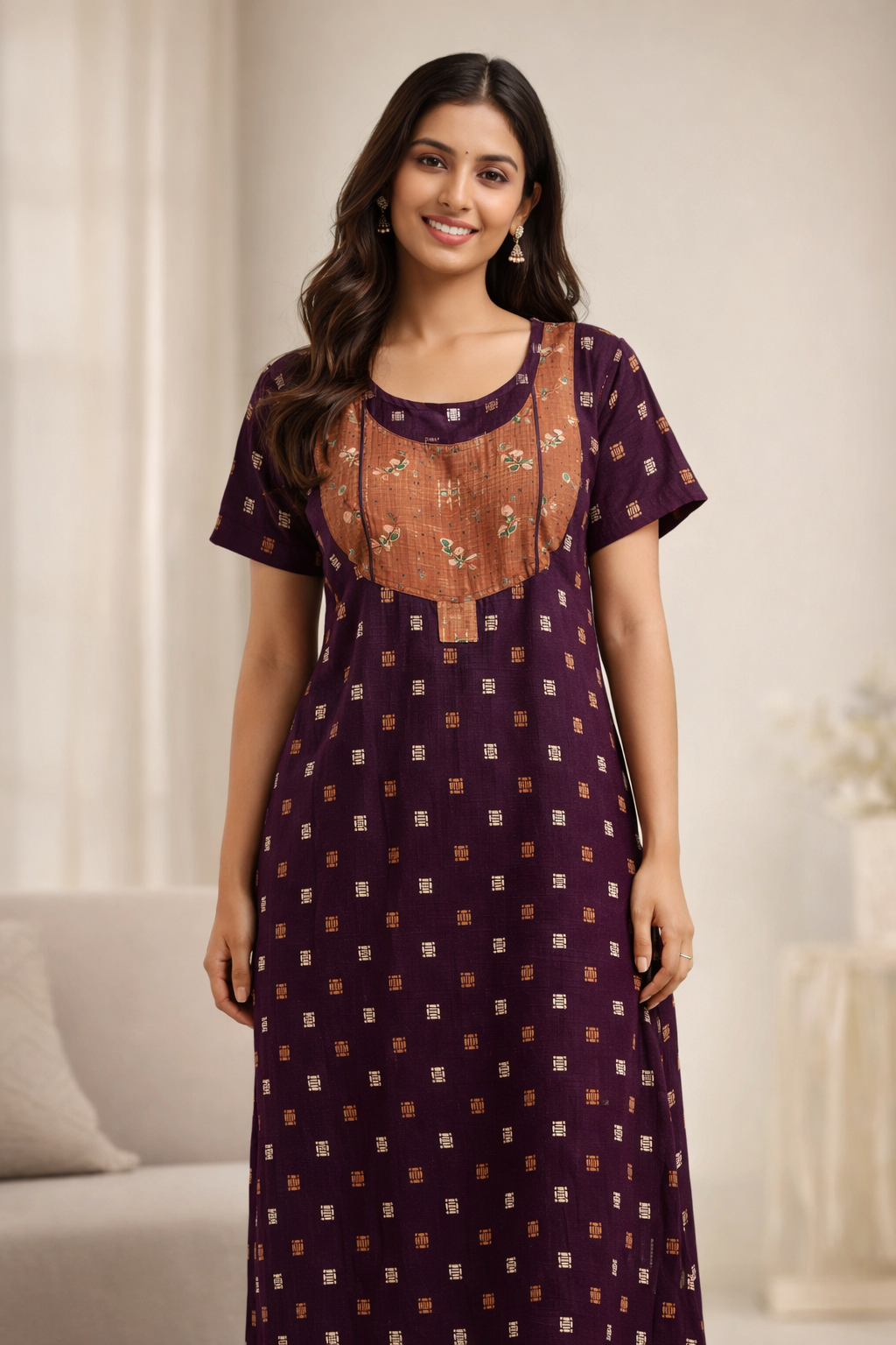 Printed Cotton Nighty
